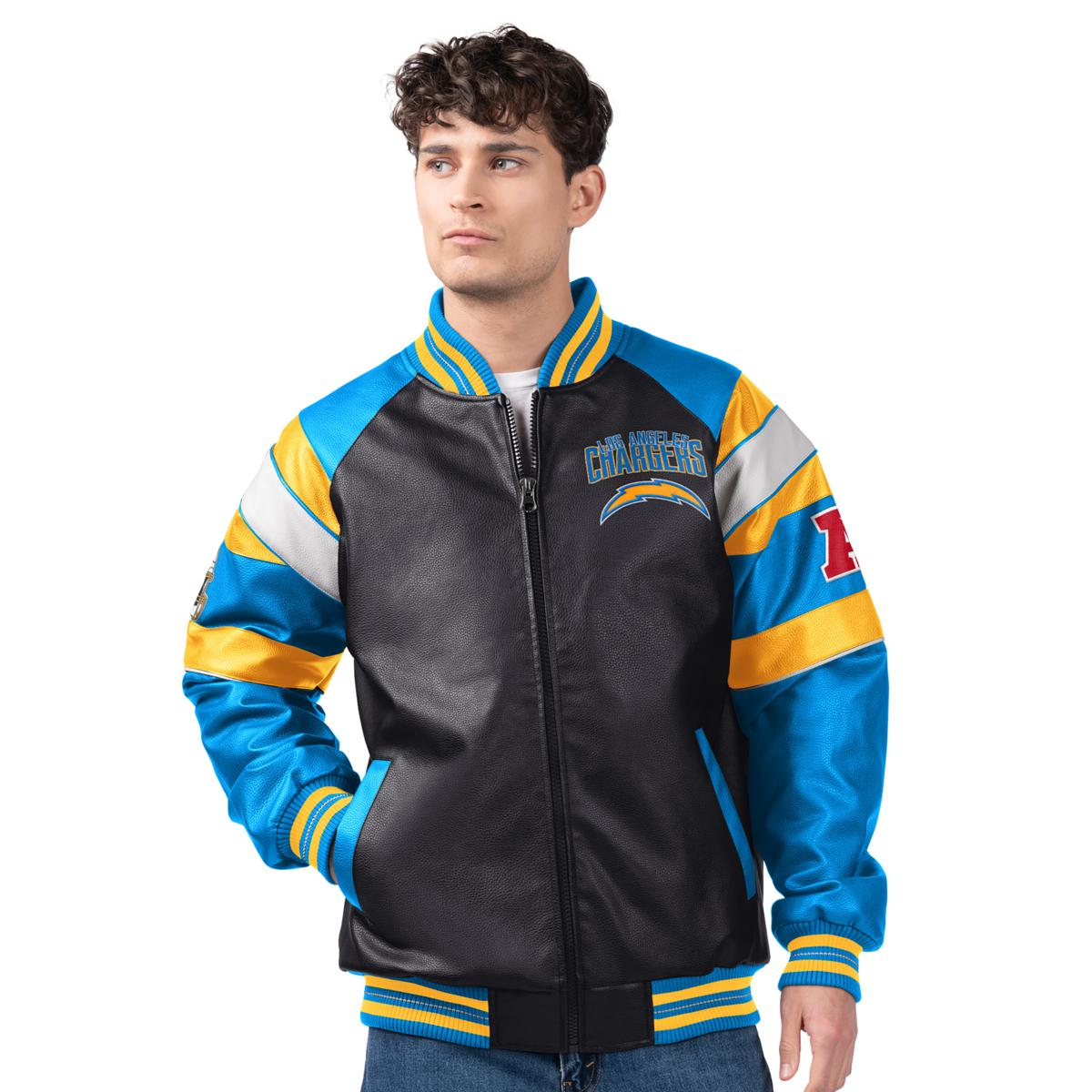 Officially Licensed NFL by Carl Banks Faux Leather Jacket